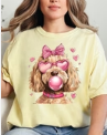 Bows and Bubble gum Doodle t-shirt