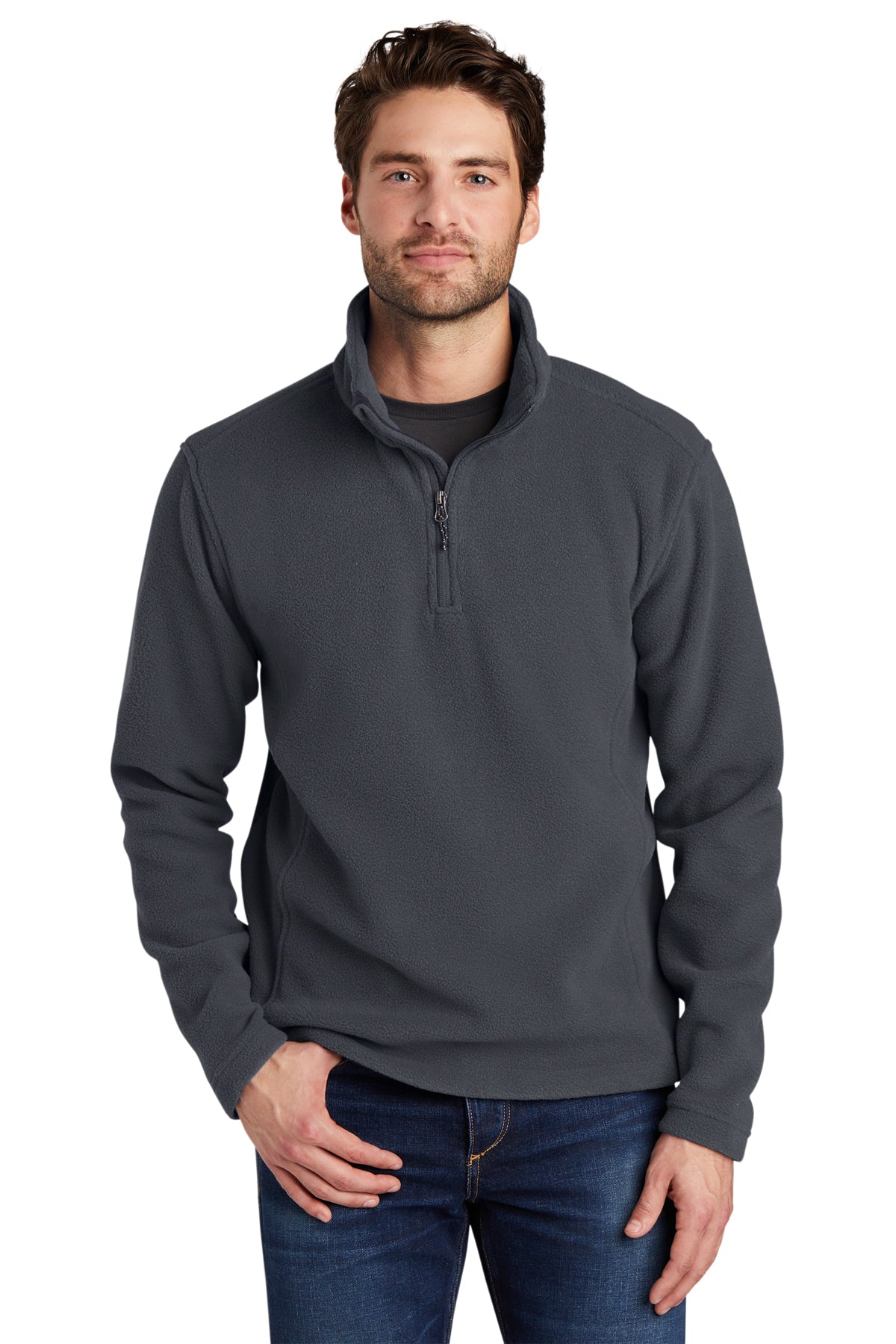 Fleece Pullovers Iron Grey 1/4 zip