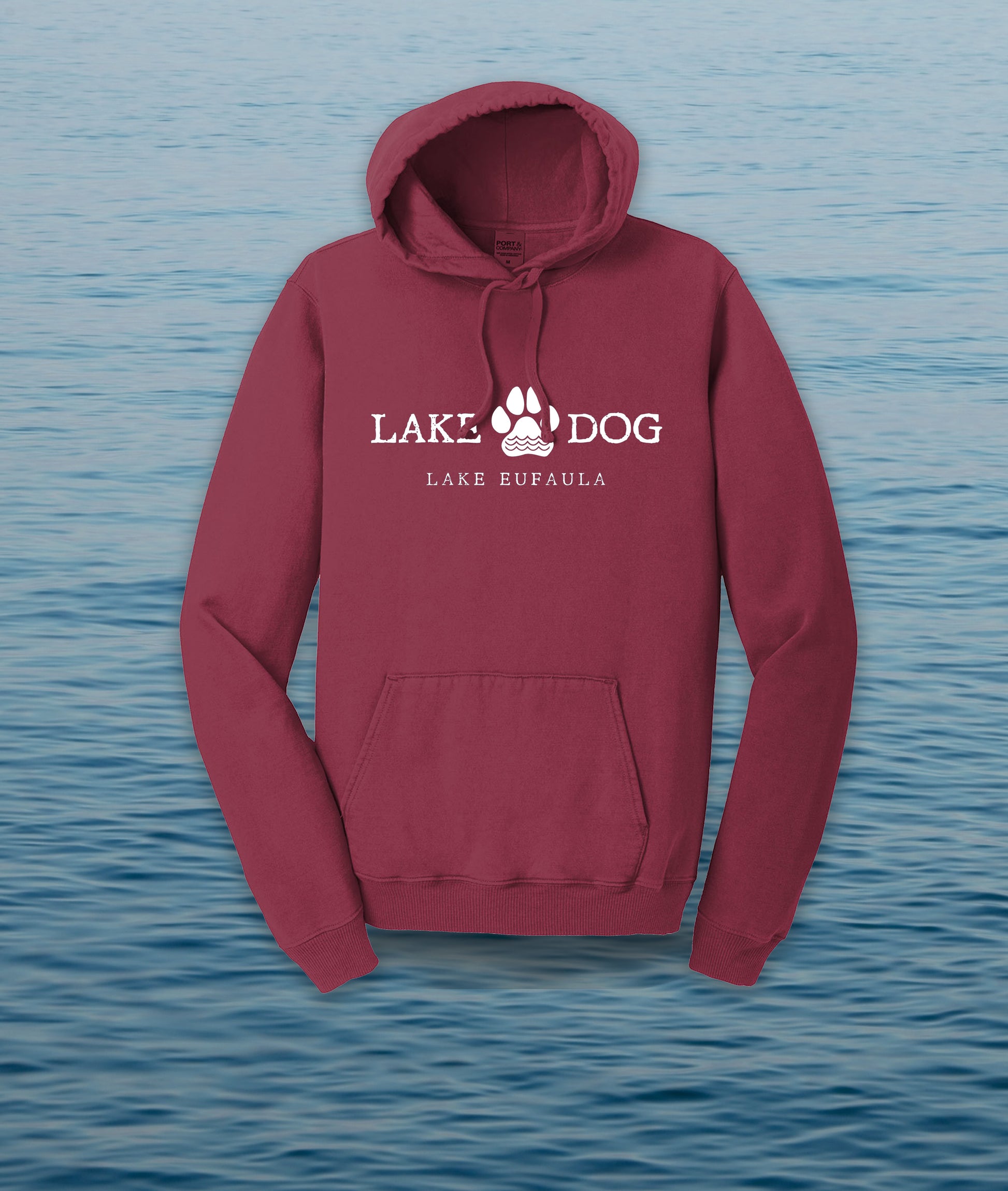 Lake Dog Hoodie, Merlot