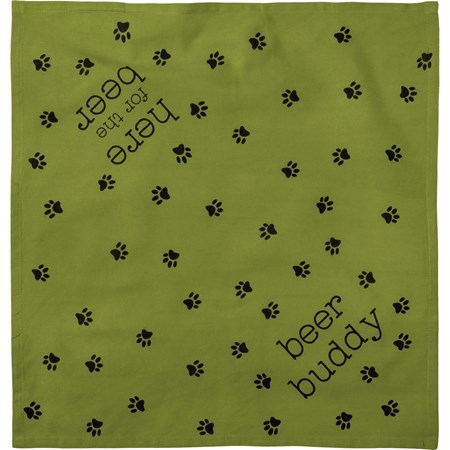 green "beer buddy" dog bandana
