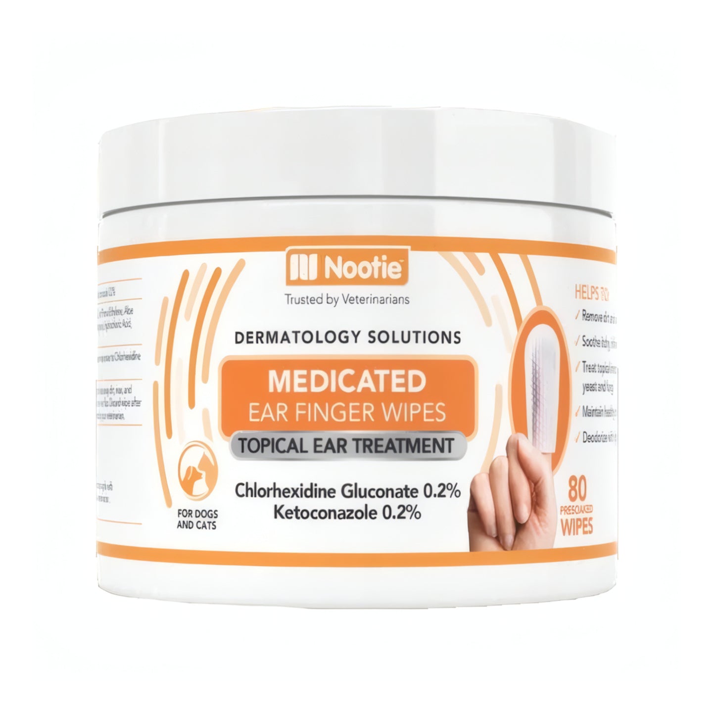 Nootie Medicated Ear Finger Wipe (Dog/cat)