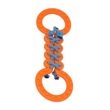 Tug toy double ring
