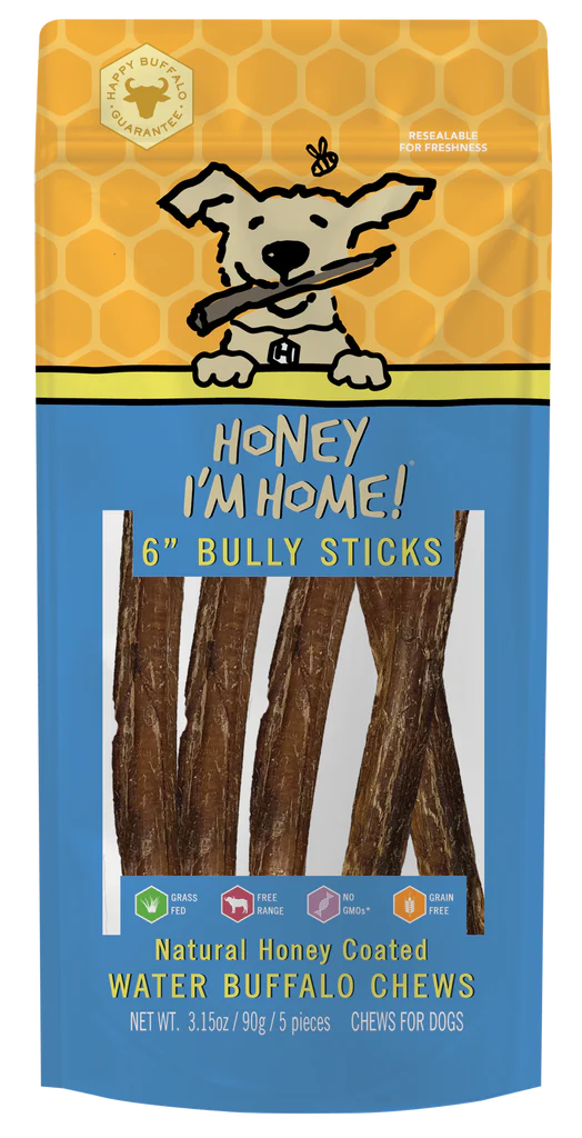 HIH Buffalo Bully Stick 6" 5 pack