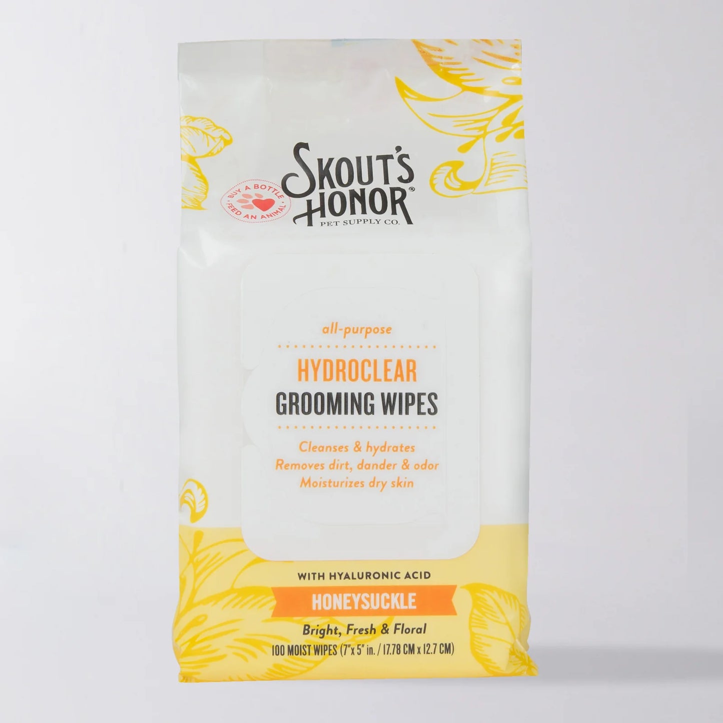 Hydroclear Grooming wipes Honeysuckle 100ct