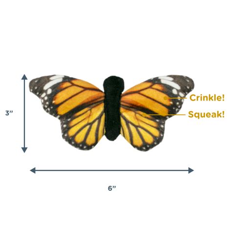 Monarch butterfly with squeaker