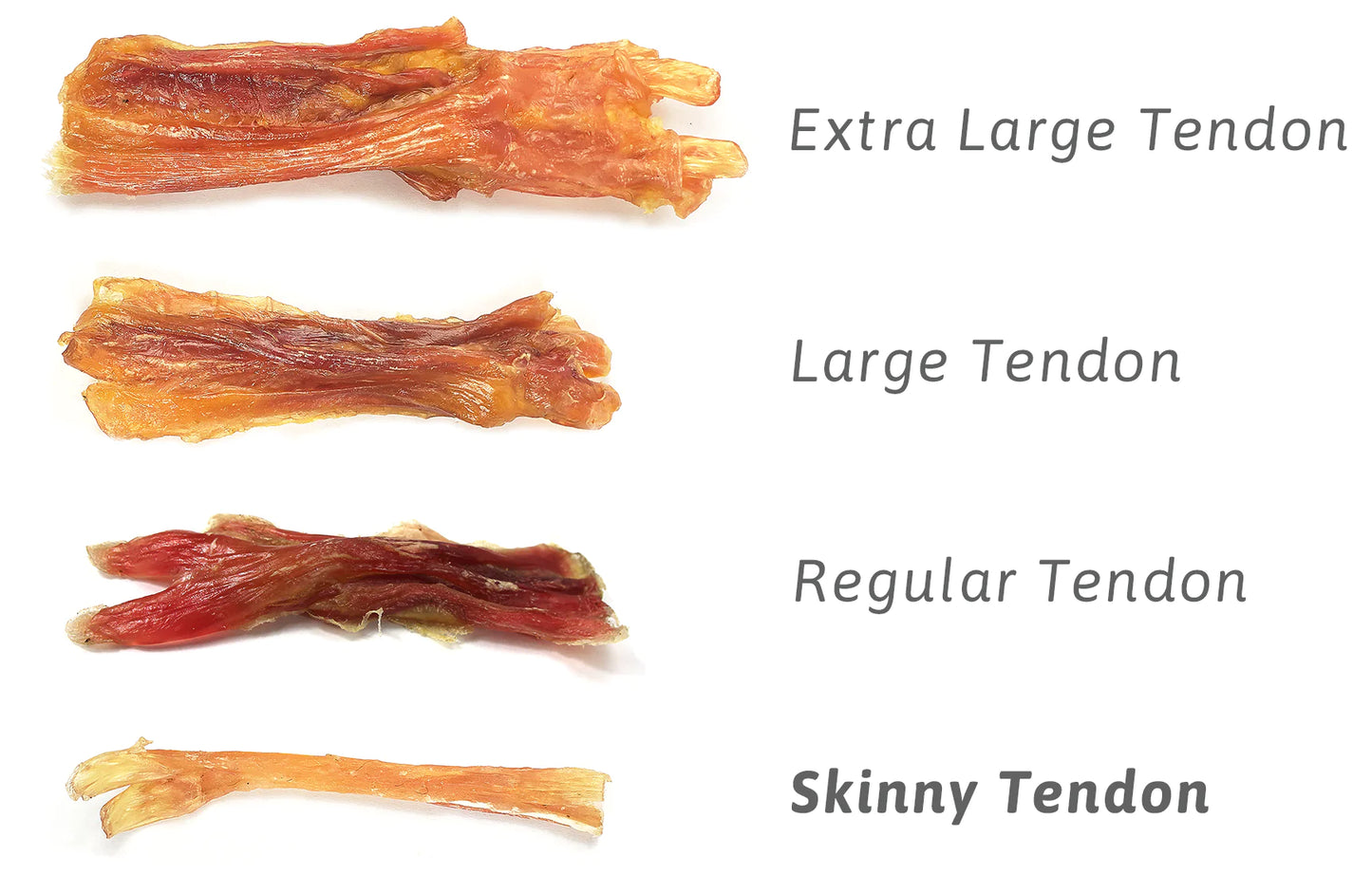 Skinny beef tendons