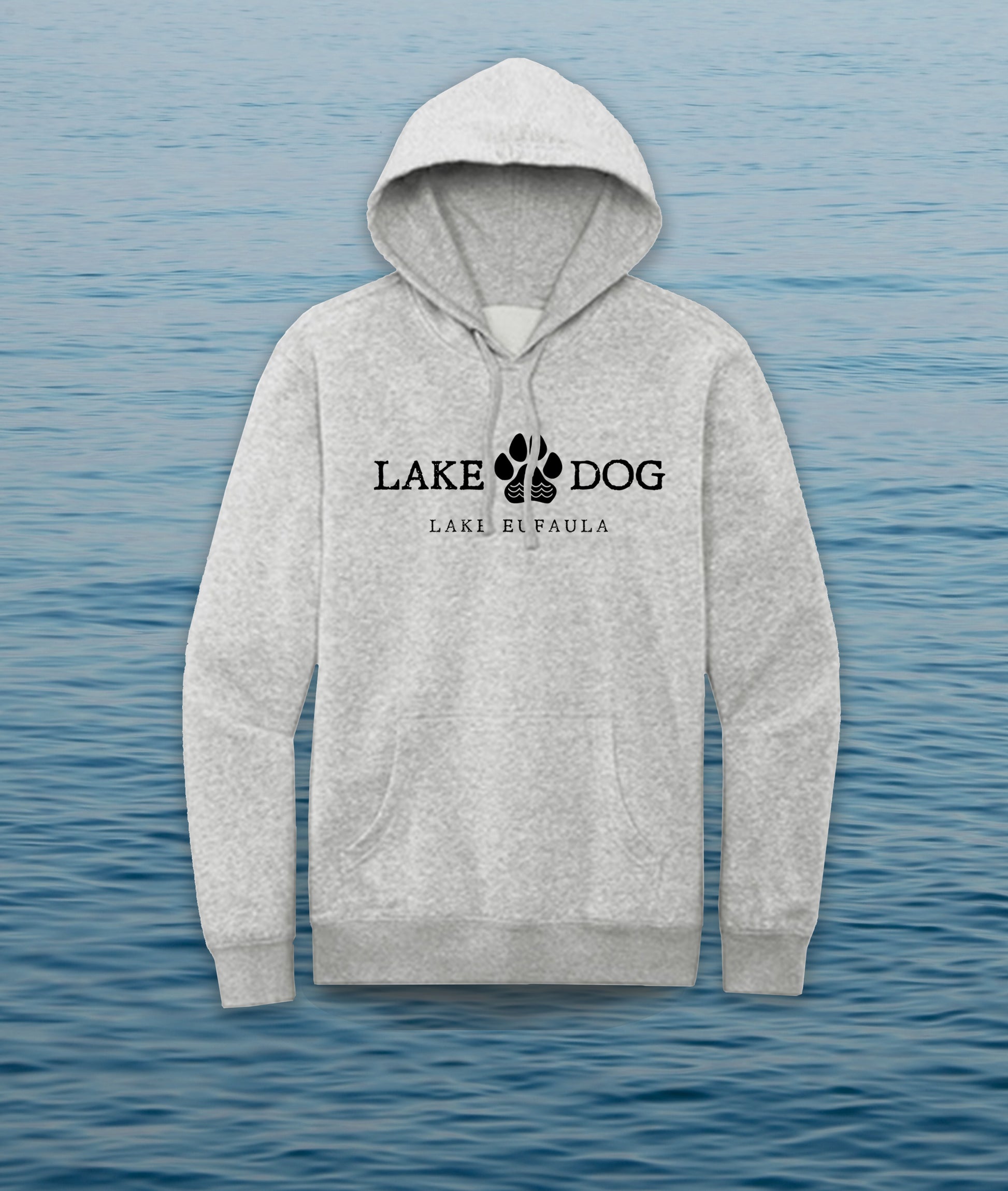 Lake Dog Hoodie, Light Heathered Gray