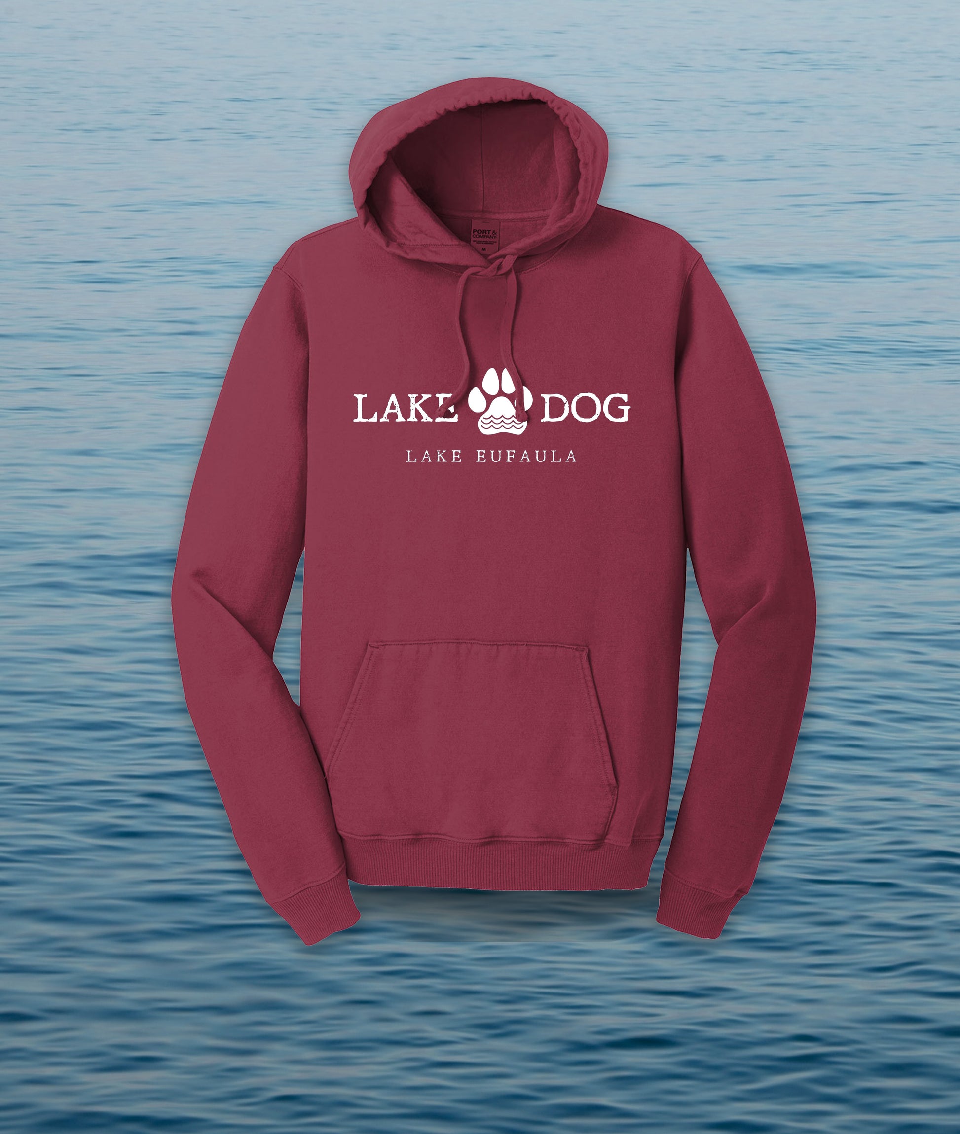 Lake Dog Hoodie, Merlot