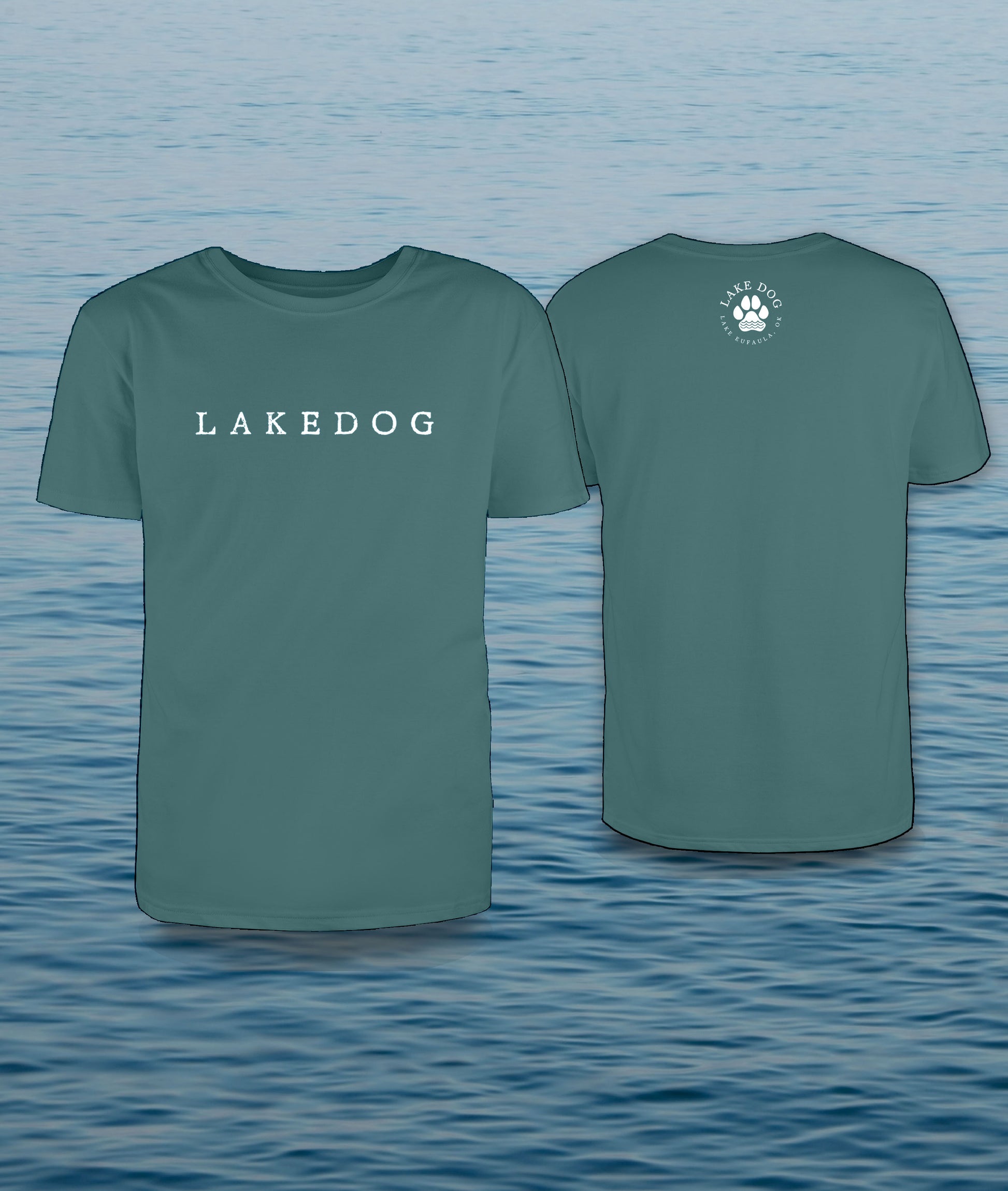 Simple Lake Dog Shirt, ice blue - Lake Dog and their people