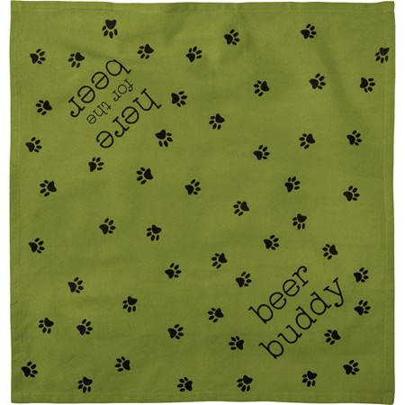 green "beer buddy" dog bandana
