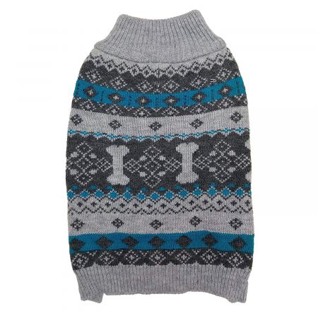 Nordic Knit Teal and Gray sweater